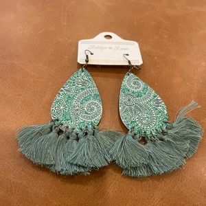 Brand-New Green Dangly Earrings